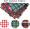 30Pcs Christmas Plaid Fabric Squares Buffalo Check Cotton Fabric Squares Red Green Black White Quilting Fabric Patchwork 15 Design Precut Quilt Charm Squares for DIY Art Craft Sewing, 5 x 5"